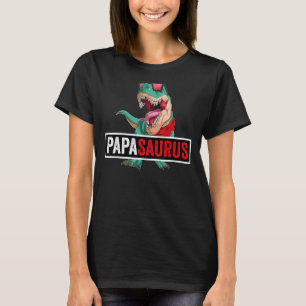 Papasaurus Rex Dinosaur Men Father's Day Family Ma T-Shirt