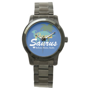 Papasaurus Simple chic Names Personalised Custom Watch