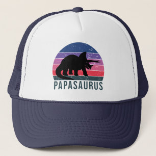 Papasaurus Styracosaurus Dinosaur Father Gift Trucker Hat