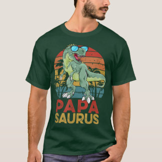 Papasaurus T Re Dinosaur Funny Vintage Papa Saurus T-Shirt