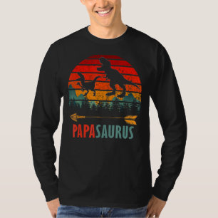 Papasaurus T Rex Dinosaur papa Saurus Family Match T-Shirt