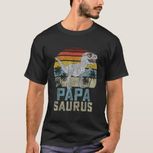 Papasaurus T Rex Dinosaur Papa Saurus Family Match T-Shirt