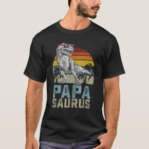 Papasaurus T Rex Dinosaur Papa Saurus Family Match T-Shirt