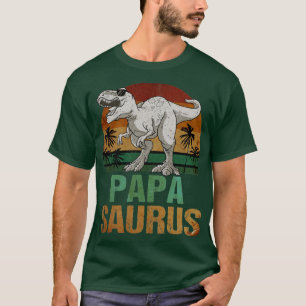 Papasaurus T Rex Dinosaur Papa Saurus Vintage T-Shirt