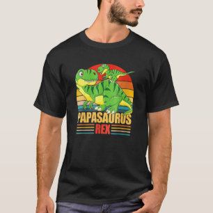Papasaurus T Rex Papa Saurus Dinosaur Men Dad Dad T-Shirt