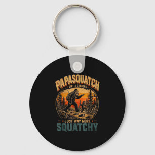 Papasquatch like a grandpa funny bigfoot lover key ring