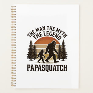 Papasquatch Vintage Bigfoot Dad Shirt Design_1 Planner
