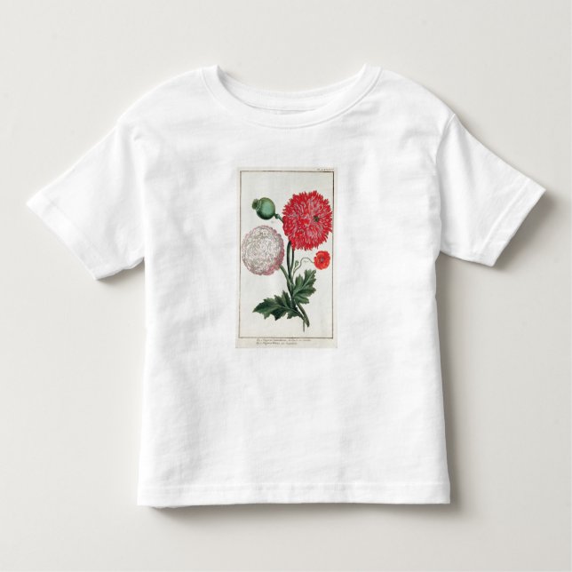 Papaver somniferum and Papaver rheas engraved by G Toddler T-Shirt (Front)