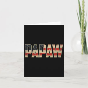 Papaw Bold Patriotic American Flag Father’s Day Pa Card