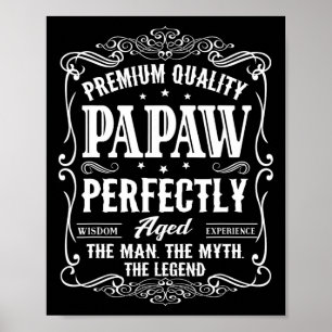 Papaw Fathers Day Grandpa Gift For Men  Poster