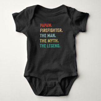 PAPAW FIREFIGHTER The Man Myth Legend Papa t-shirt Baby Bodysuit