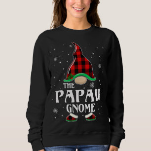 Papaw Gnome Buffalo Plaid Matching Family Christma Sweatshirt