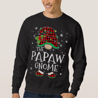 Papaw Gnome Red Plaid Matching Family Christmas Pa Sweatshirt