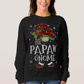 Papaw Gnome Red Plaid Matching Family Christmas Pa Sweatshirt