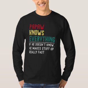 Papaw Know Everything Father Day Poppa Grandpa T-Shirt