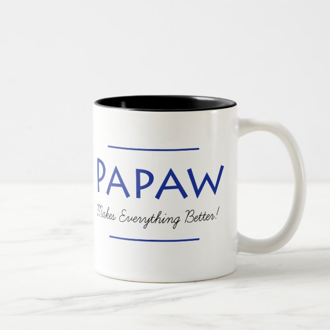 Papaw Makes Everything Better Two-Tone Coffee Mug (Right)