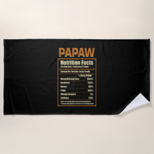 Papaw Nutrition Facts Unconditional Love Beach Towel