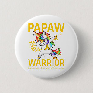 Papaw Of A Warrior Childhood Cancer Awareness 6 Cm Round Badge
