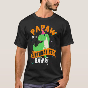 Papaw Of The Birthday Boy Dinosaur Shirt Funny Cut