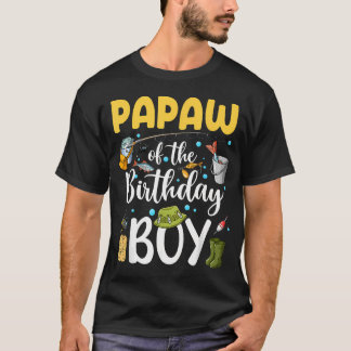 Papaw Of The Birthday Boy Fishing Family Bday T-Shirt