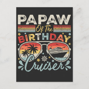 Papaw of the Birthday Cruiser Vacation Postcard