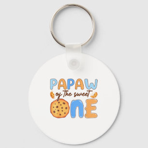 Papaw Of The Sweet One Cookies And Milk Birthday P Key Ring