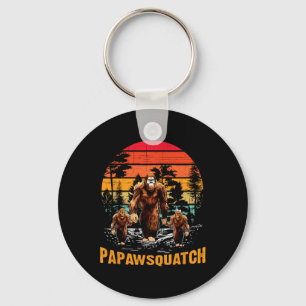 Papaw Squatch Funny Bigfoot Dad Sasquatch Yeti Ret Key Ring