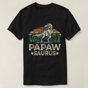 Papawsaurus Dinosaur Grandpa Saurus Father's Day T-Shirt