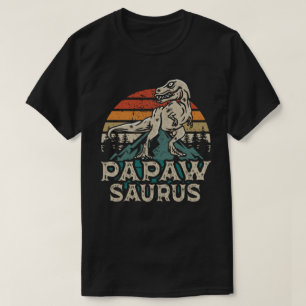 Papawsaurus Dinosaur Grandpa Saurus Father's Day T-Shirt
