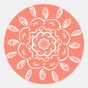 Papaya Classic Round Sticker