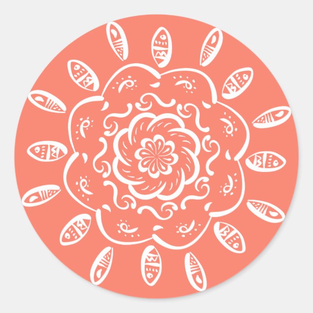 Papaya Classic Round Sticker (Front)