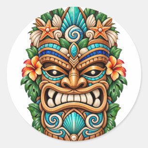 Papaya Crest Tiki Sticker