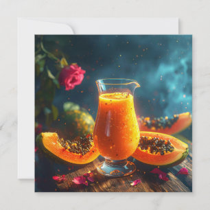 PAPAYA Freshly Squeezed JUICE - Holiday Card