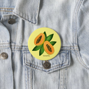 Papaya Fruit 7.5 Cm Round Badge