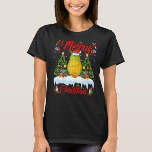 Papaya Fruit Lights Xmas Tree Santa Papaya Christm T-Shirt