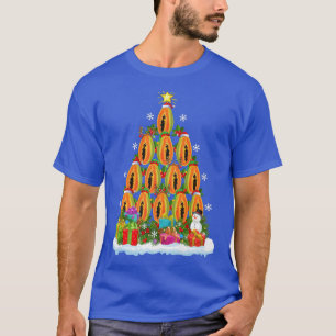 Papaya Fruit Xmas Tree Lighting Santa Papaya Chris T-Shirt