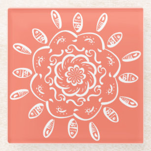 Papaya Glass Coaster