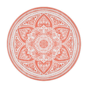 Papaya Mandala Cutting Board