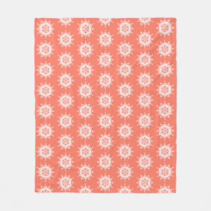 Papaya Mandala Fleece Blanket