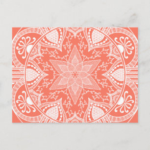 Papaya Mandala Postcard