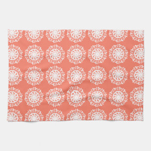 Papaya Mandala Tea Towel