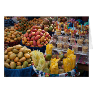 Papaya Melons Fruit Market Greeting Card
