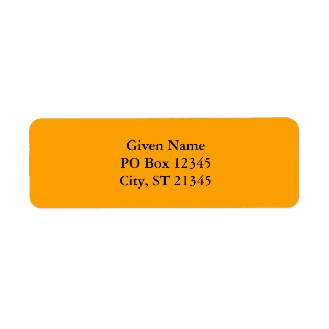 Papaya Return Address Label (Front)