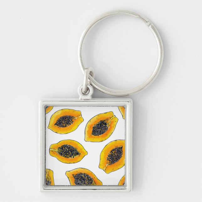 Papaya slices key ring (Front)