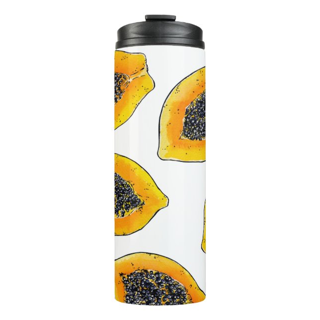 Papaya slices thermal tumbler (Front)