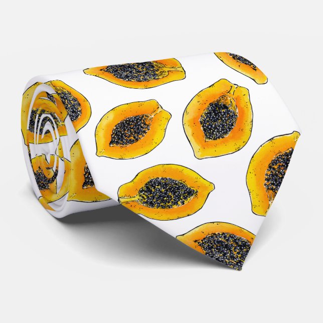 Papaya slices tie (Rolled)