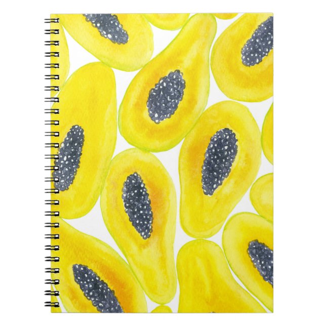 Papaya slices watercolor notebook (Front)