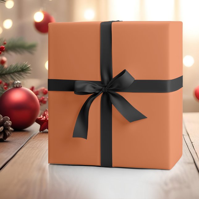 Papaya Solid Colour | Classic | Elegant Wrapping Paper (Creator Uploaded)