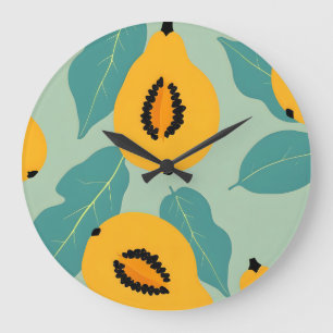Papaya Study Large Clock