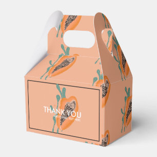 Papaya Tropical Fruit Thank You  Bridal Shower  Fa Favour Box